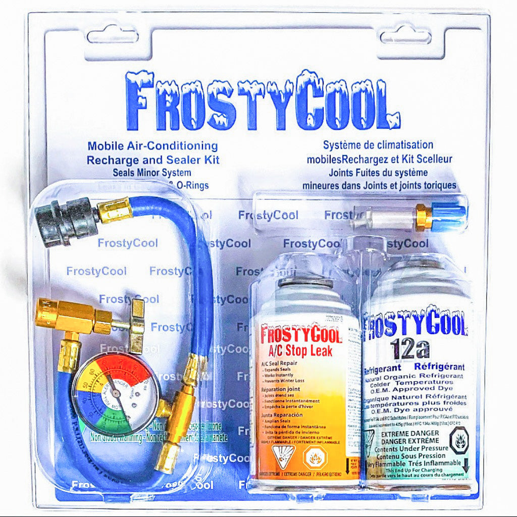 Kit gaz Frostycool 134 + System Sealer + raccord